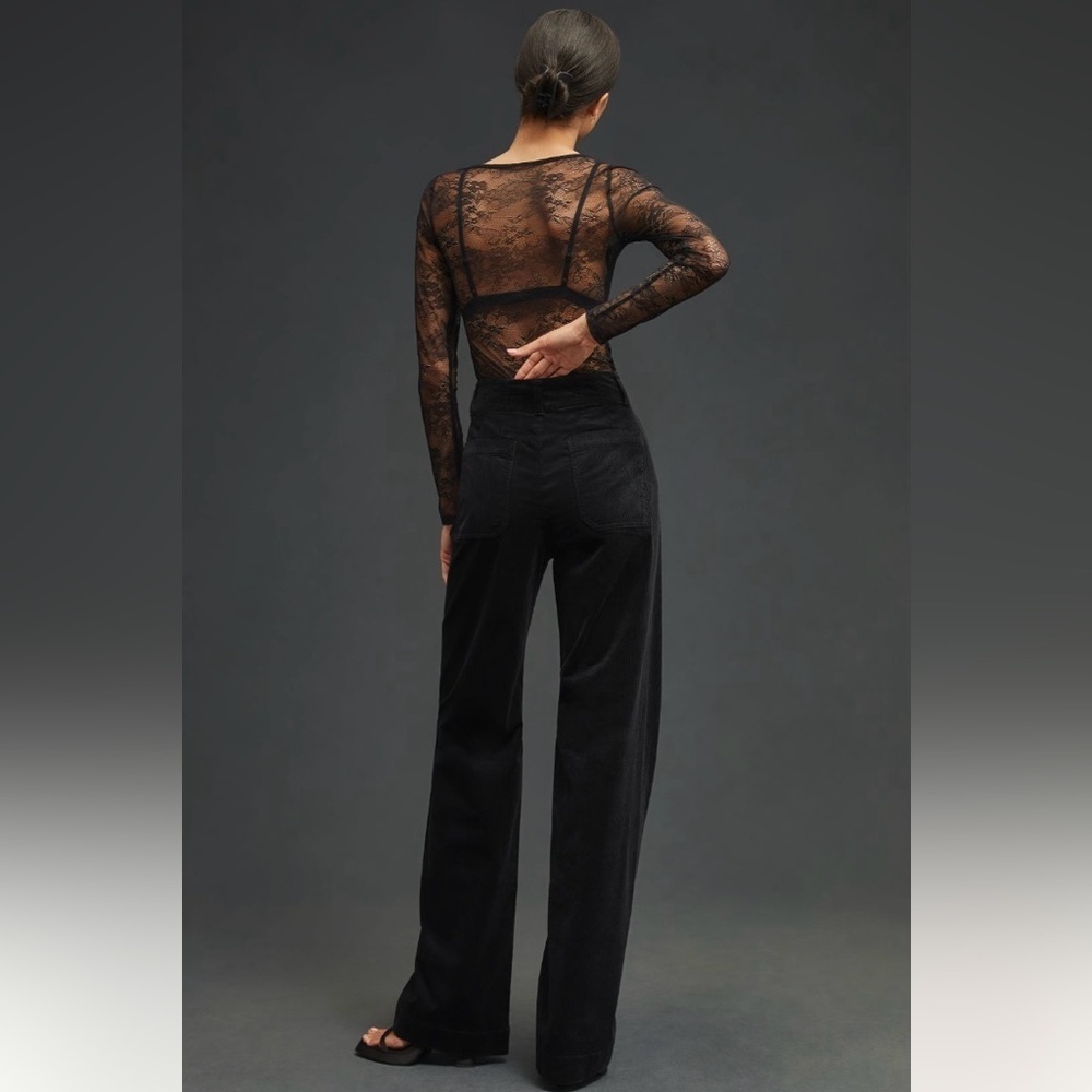 Anthropologie The Colette Corduroy Full-Length Wide-Leg Pants Size 27P NWT - Picture 4 of 14